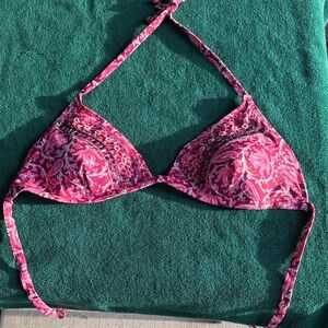 Boden Pink Paisley Bikini Top